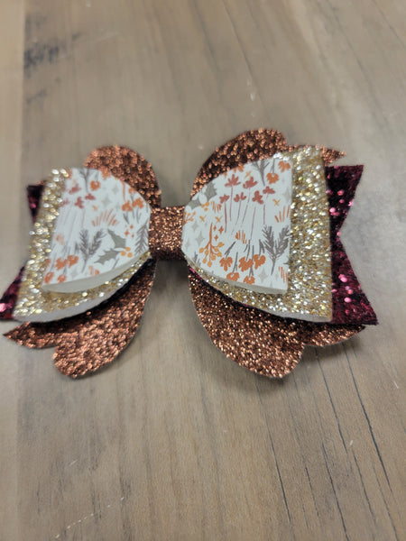 Brown Floral & Glitter